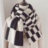 Checkerboard checkered large patchwork scarf