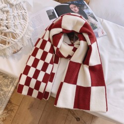 Checkerboard checkered large patchwork scarf