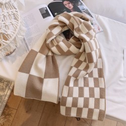 Checkerboard checkered large patchwork scarf