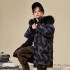 Boys' mid-length thickened winter down jacket