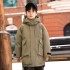 Boys' mid-length thickened winter down jacket