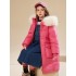 Girls' mid-length thickened down jacket