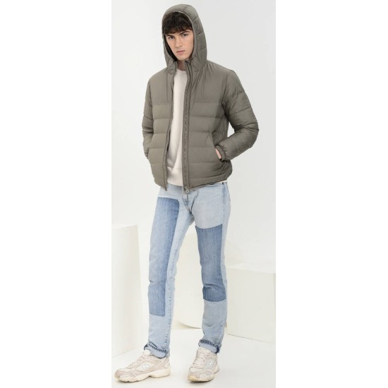 Autumn and winter men's hooded lightweight down jacket