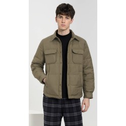 Men's new winter solid color simple, comfortable and warm lapel down jacket