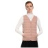 New down vest V-neck lightweight vest lining vest slim fit 90 white duck down women's