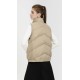 New white duck down stand collar thickened down vest for women