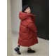 New down jacket long thickened warm hooded girls down jacket