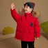 Boys' mid-length thickened down jacket coat