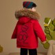 Boys' mid-length thickened down jacket coat