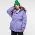 Winter hooded white duck down coat women