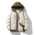 Fake two-piece men's winter loose thickened hooded down jacket